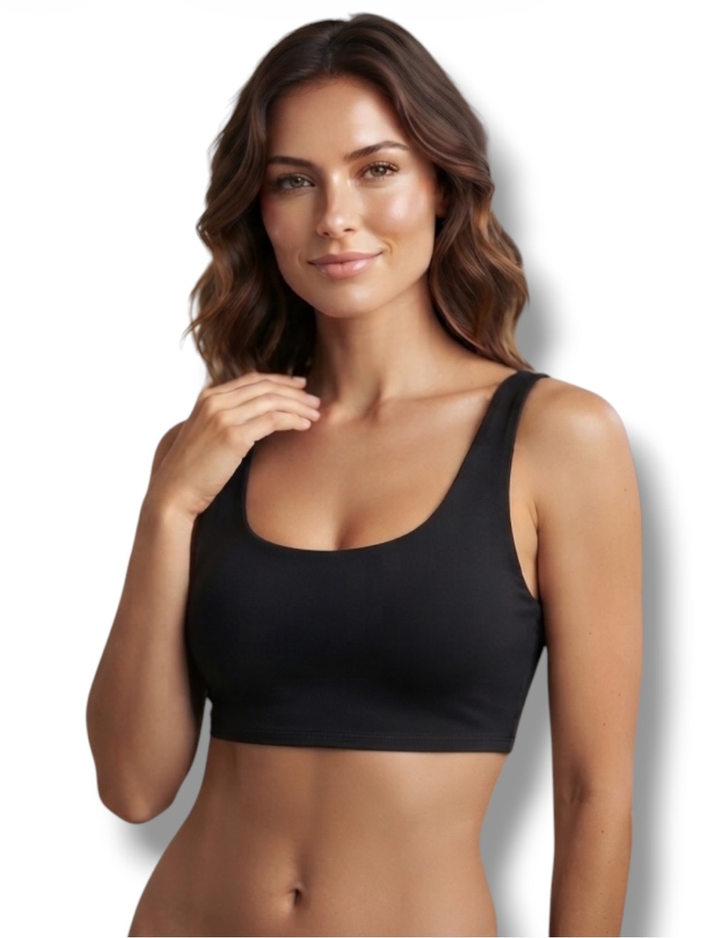 SHEIN Black Swim Top Bralette Activewear Sports Bra Size Small EUC 🍭